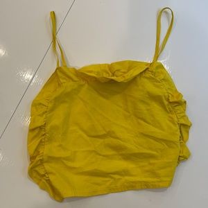 Zara Yellow Crop Top | Small